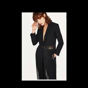 Zara fringe blazer